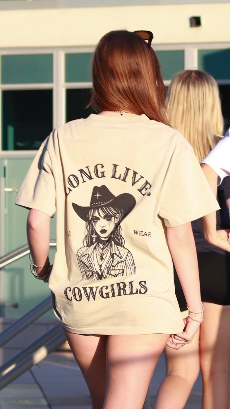 TAN COWGIRL TEE